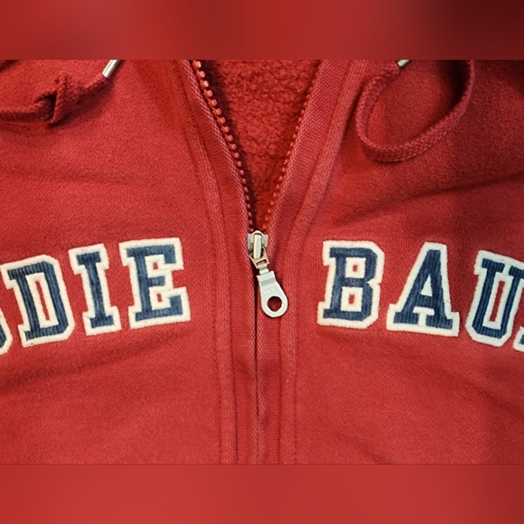 Eddie Bauer Vintage Burgundy Zip-up Hoodie Size M - Picture 6 of 10